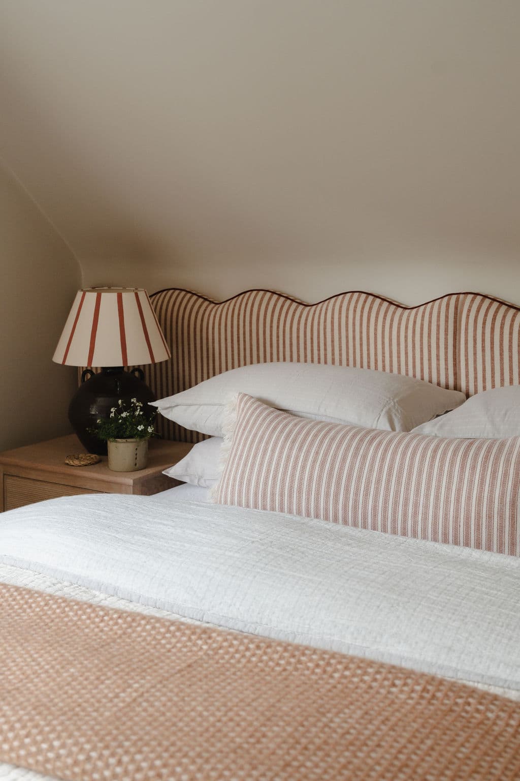Antique linen bolster