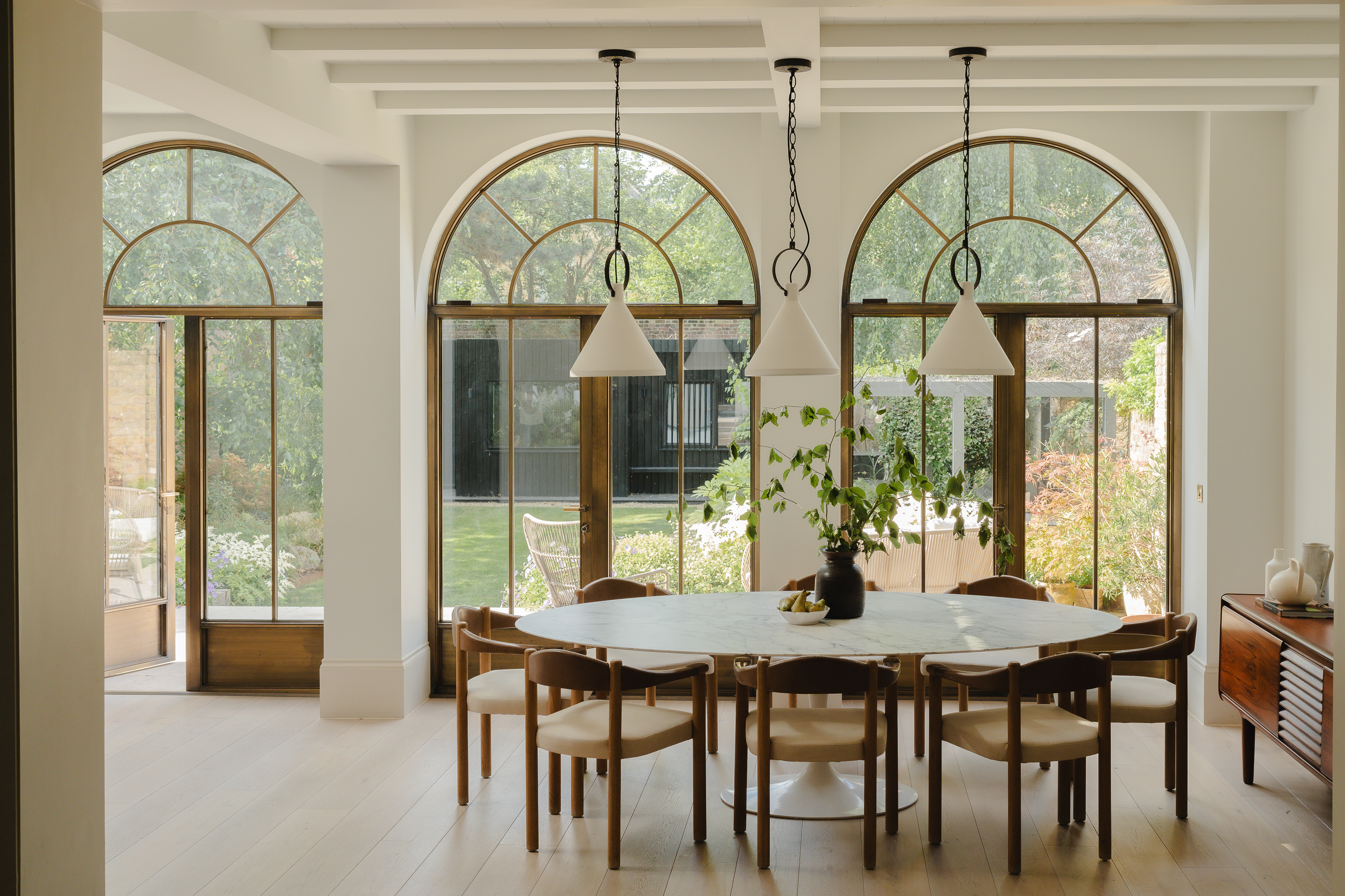Art above a dining table